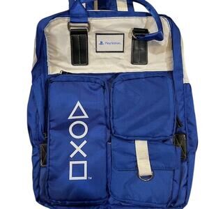 CultureFly PlayStation Button Symbol Backpack in blue.